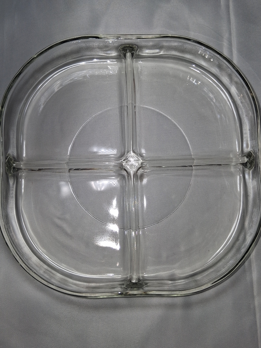 Glass 4 Compartment Serving Platter